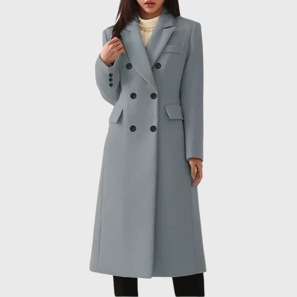 Whitley | Women's Double Breasted Long Wool Coat