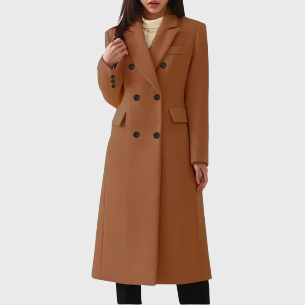 Whitley | Women's Double Breasted Long Wool Coat