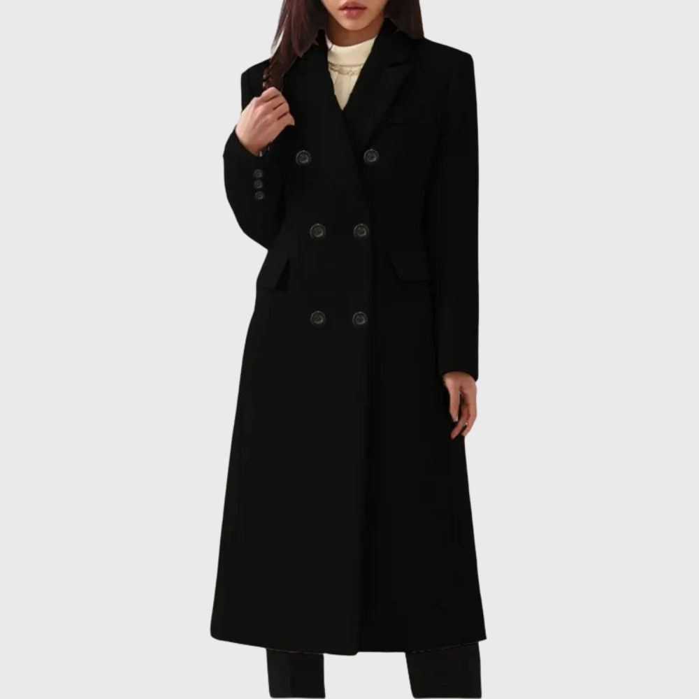 Whitley | Women's Double Breasted Long Wool Coat