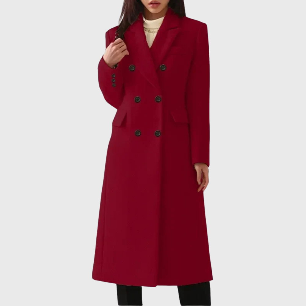 Whitley | Women's Double Breasted Long Wool Coat