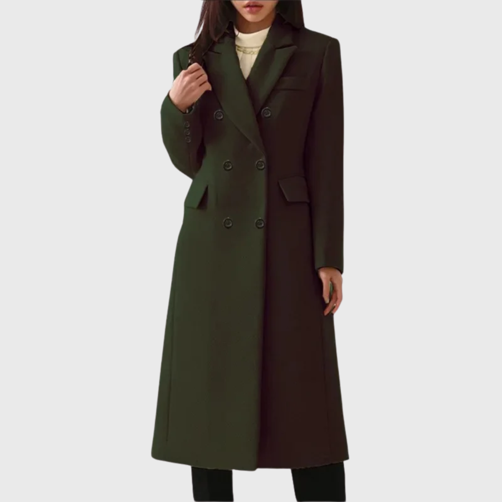 Whitley | Women's Double Breasted Long Wool Coat