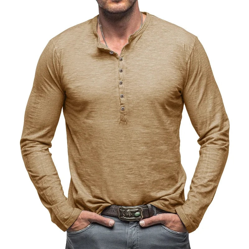 Oscar | Men's Button Front Henley Shirt