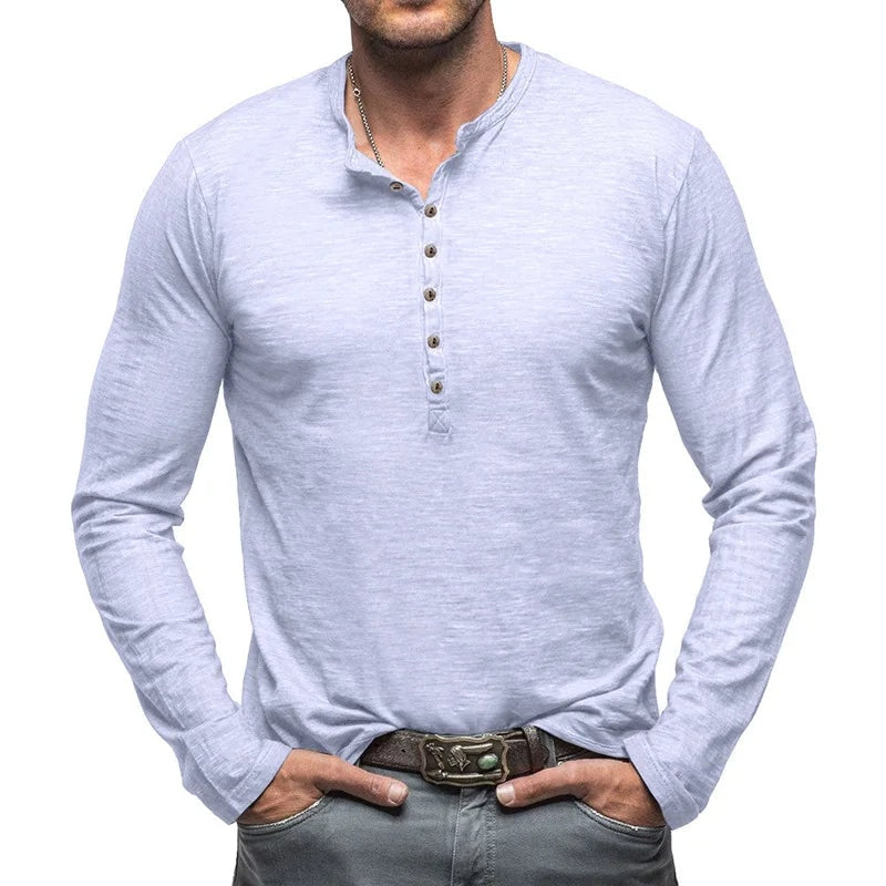 Oscar | Men's Button Front Henley Shirt