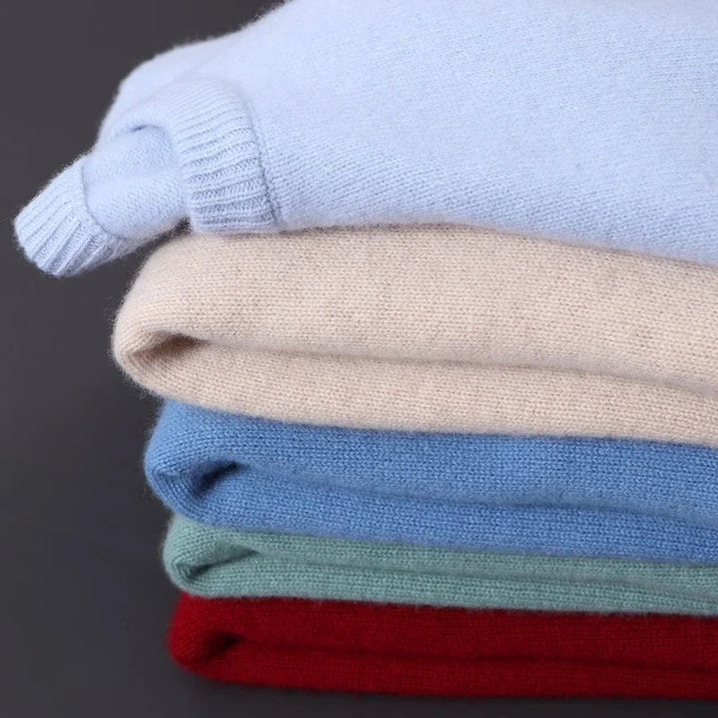 Chase | Men's Ribbed Knit Mock Neck Sweater with Contrast Collar