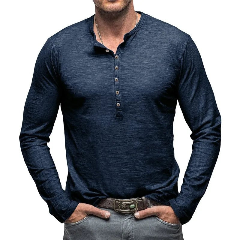 Oscar | Men's Button Front Henley Shirt