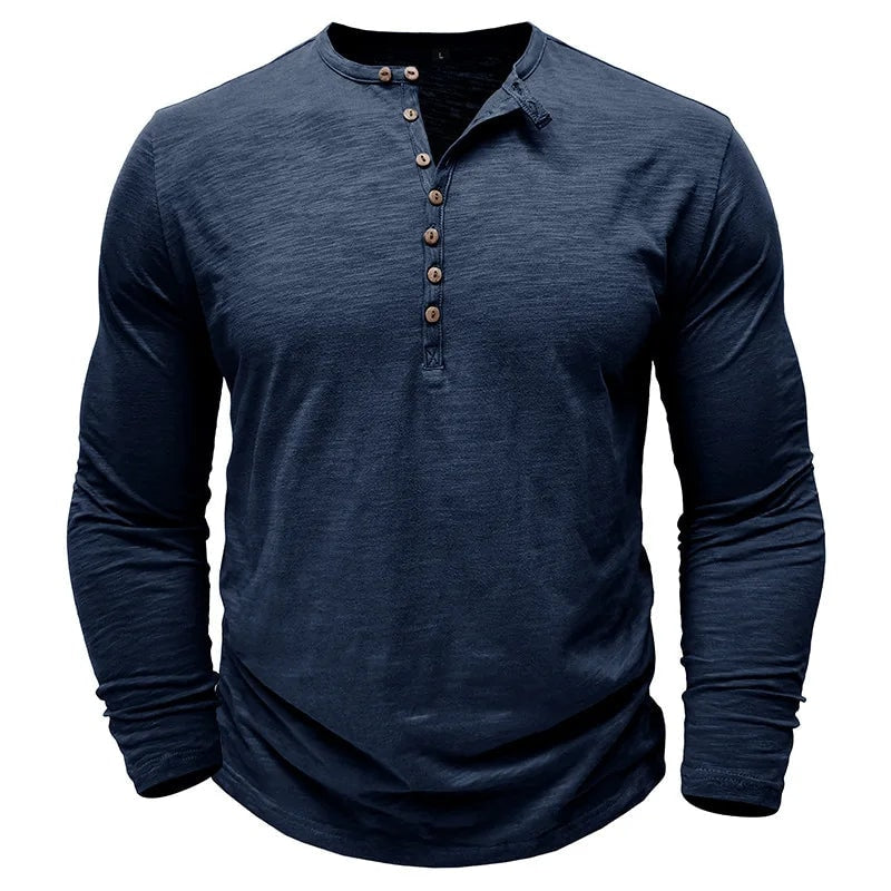 Oscar | Men's Button Front Henley Shirt