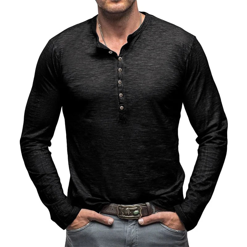Oscar | Men's Button Front Henley Shirt
