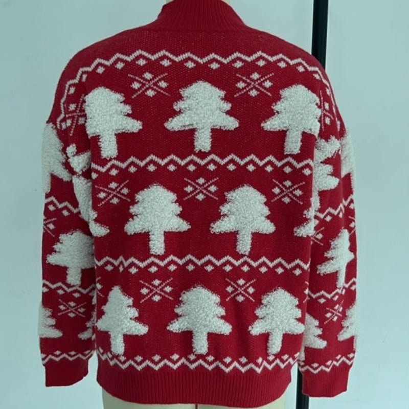 Nora | Cozy Christmas Tree Knit Christmas Sweater