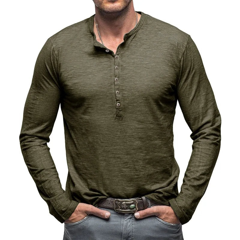 Oscar | Men's Button Front Henley Shirt
