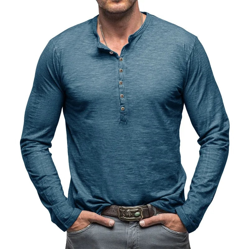 Oscar | Men's Button Front Henley Shirt