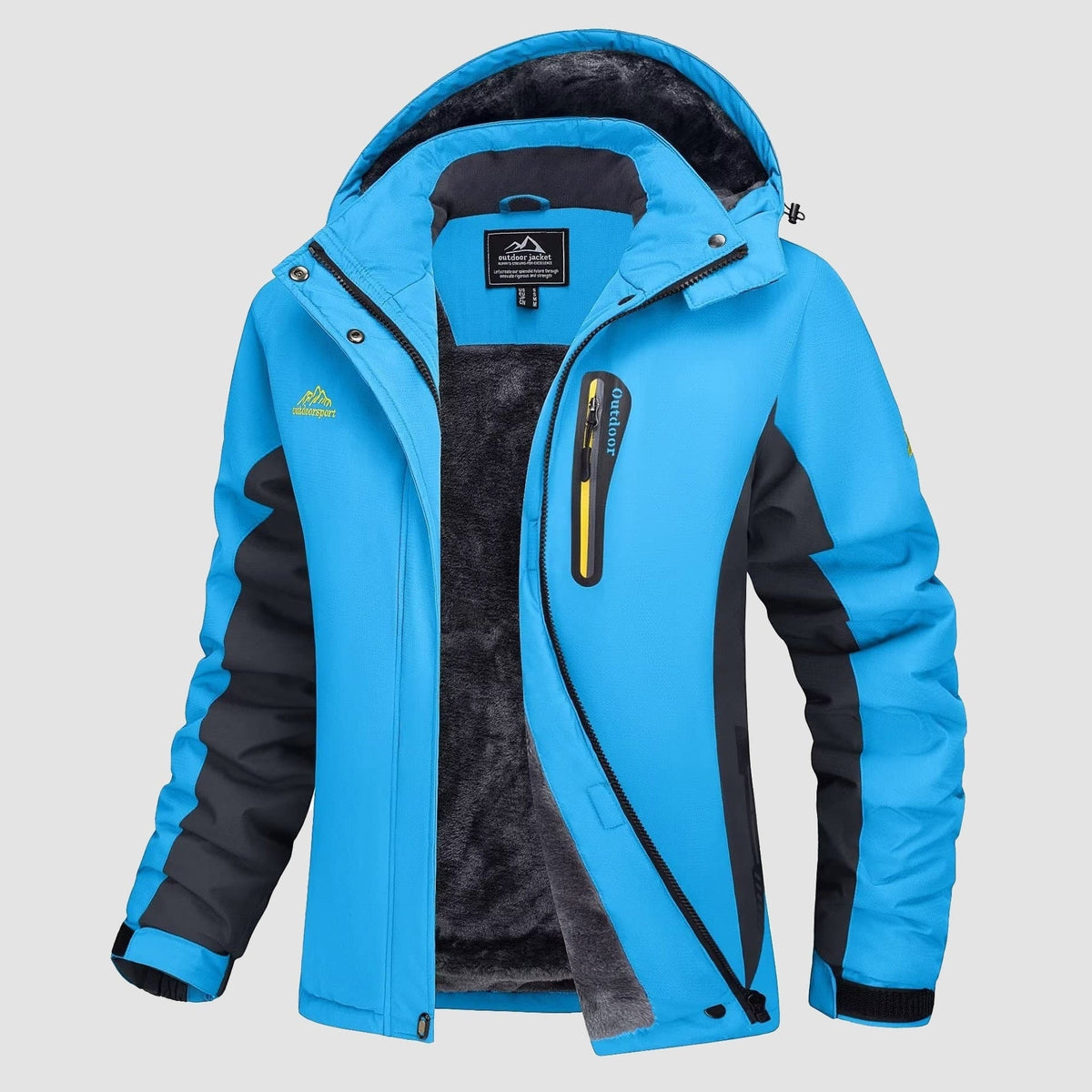Blue MAGCOMSEN Women's Waterproof Fleece-Lined Ski Jacket with Hood in #Color_Blue