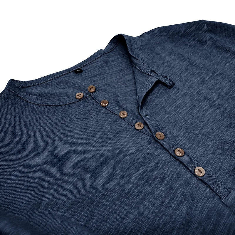 Oscar | Men's Button Front Henley Shirt