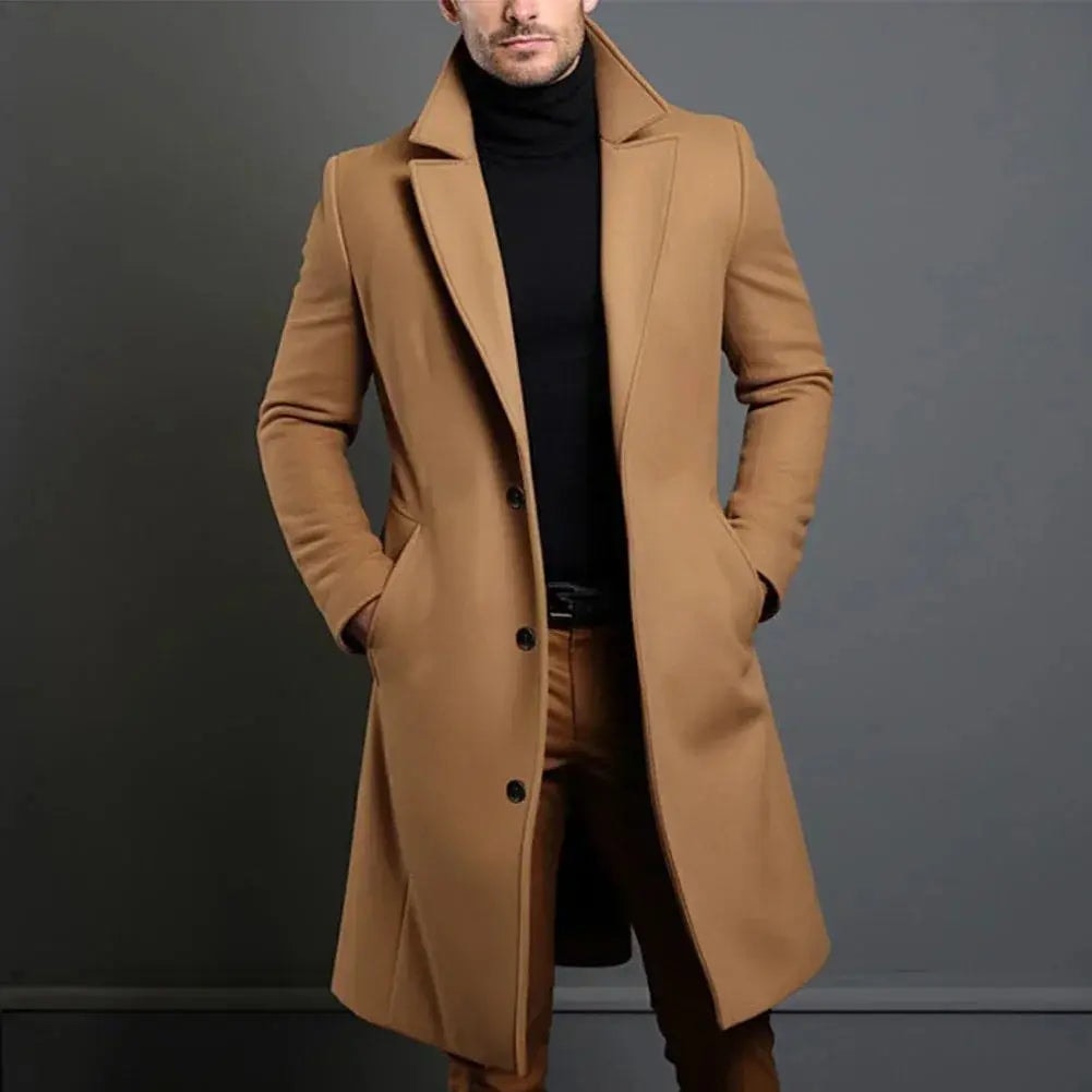 Harrington Oxford | Men's Tailored Wool Overcoat – Classic Long Winter Coat for Smart or Casual Wear Harrington Oxford