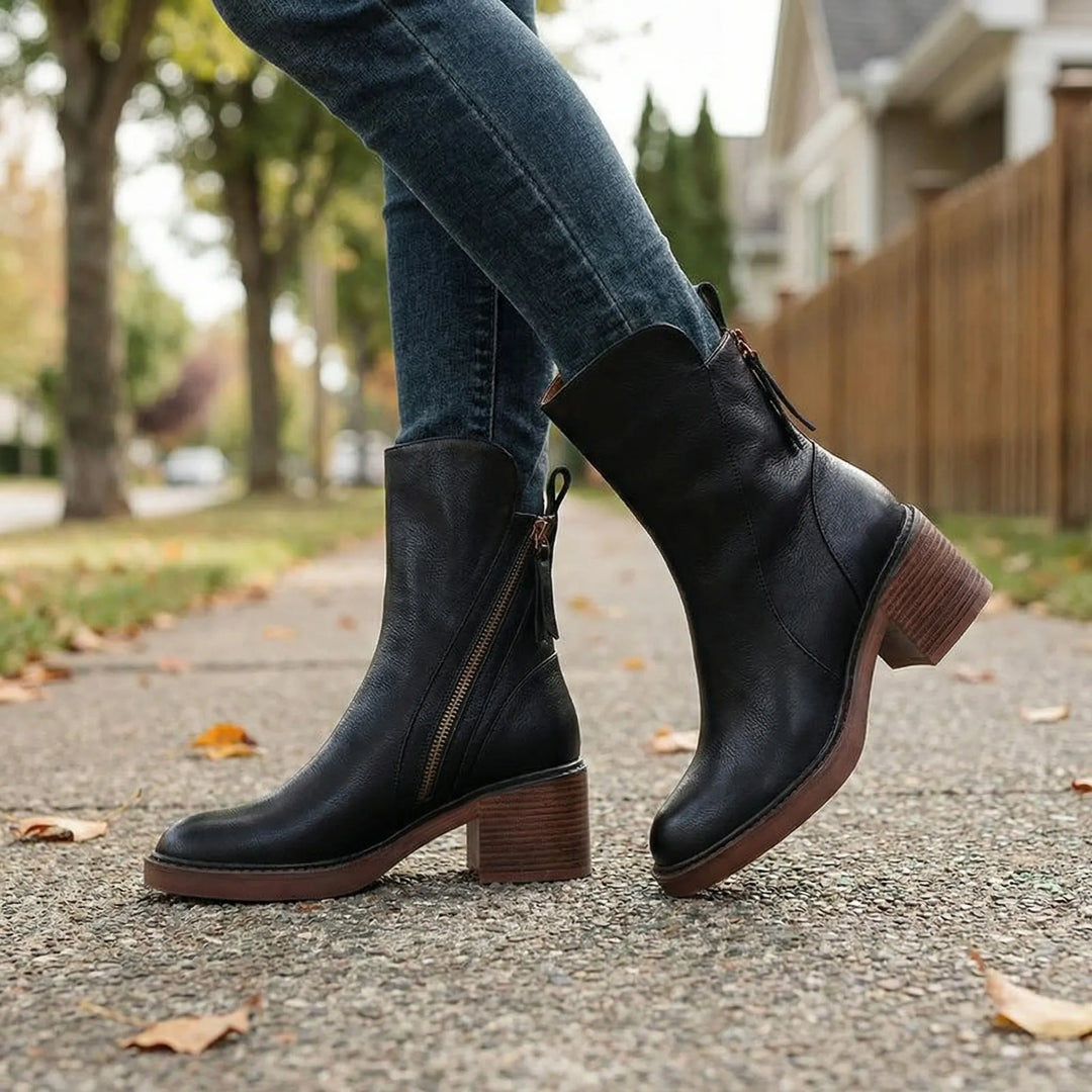 Ankle Boot with Zipper - Lea