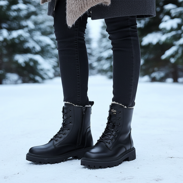 Dacey | Women's Faux Fur Lined Combat Boots