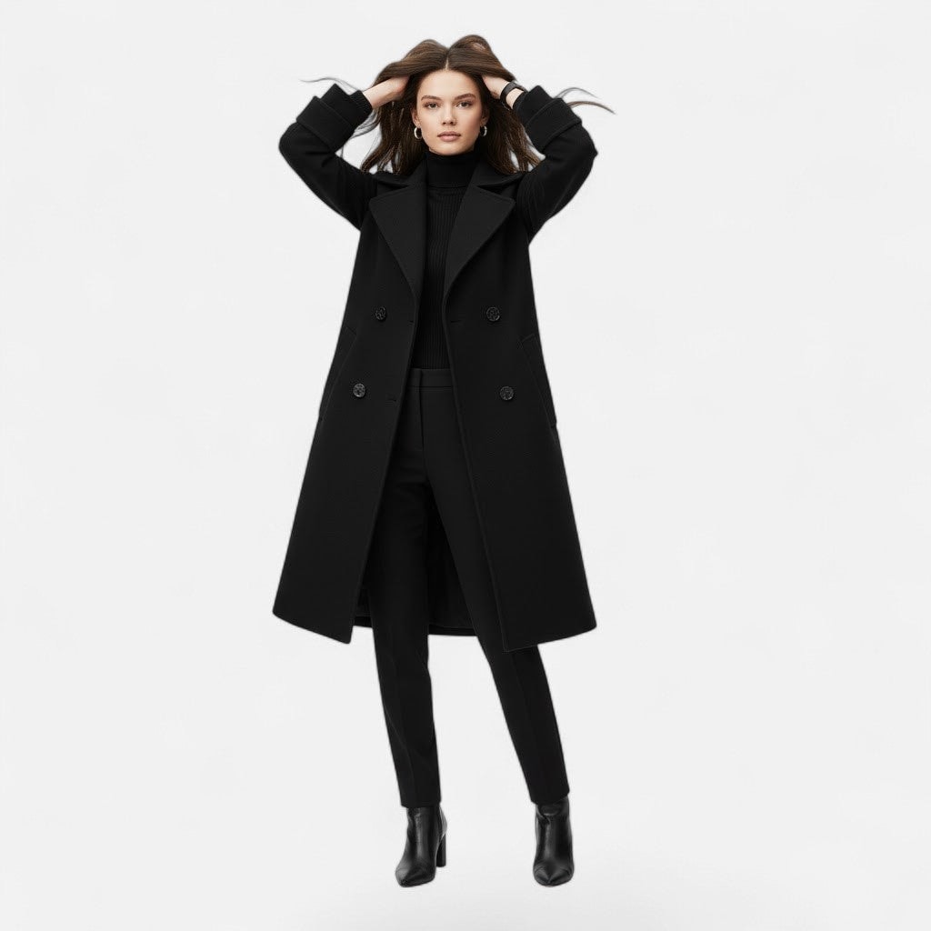 Florence | Women's Double Breasted Longline Wool Coat