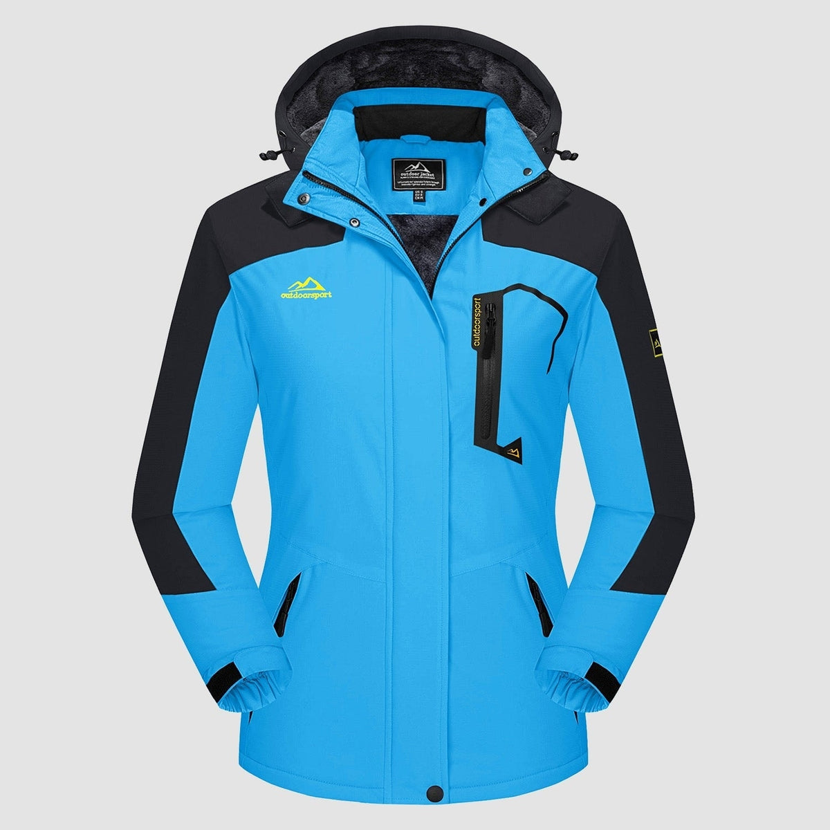 Blue MAGCOMSEN Women's Water-Resistant Fleece Ski Jacket with 4 Pockets in #Color_Blue