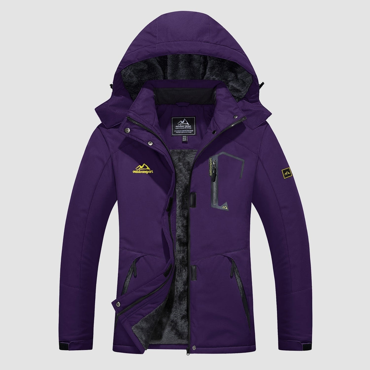 Dark Purple MAGCOMSEN Women's Water-Resistant Fleece Ski Jacket with 4 Pockets in #Color_Dark Purple