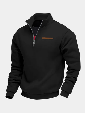 Emmett | Men's Quarter Zip Pullover Sweater with Stand Collar
