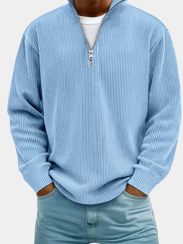 Holden | Ribbed Knit Quarter Zip Pullover Sweater for Men