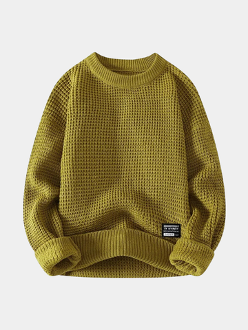 Dean | Men's Waffle Knit Oversized Crew Neck Sweater