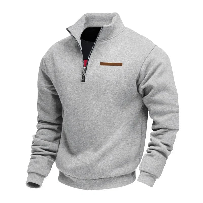 Emmett | Men's Quarter Zip Pullover Sweater with Stand Collar