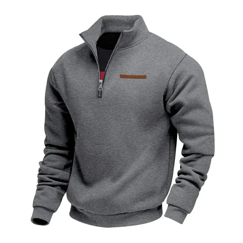 Emmett | Men's Quarter Zip Pullover Sweater with Stand Collar