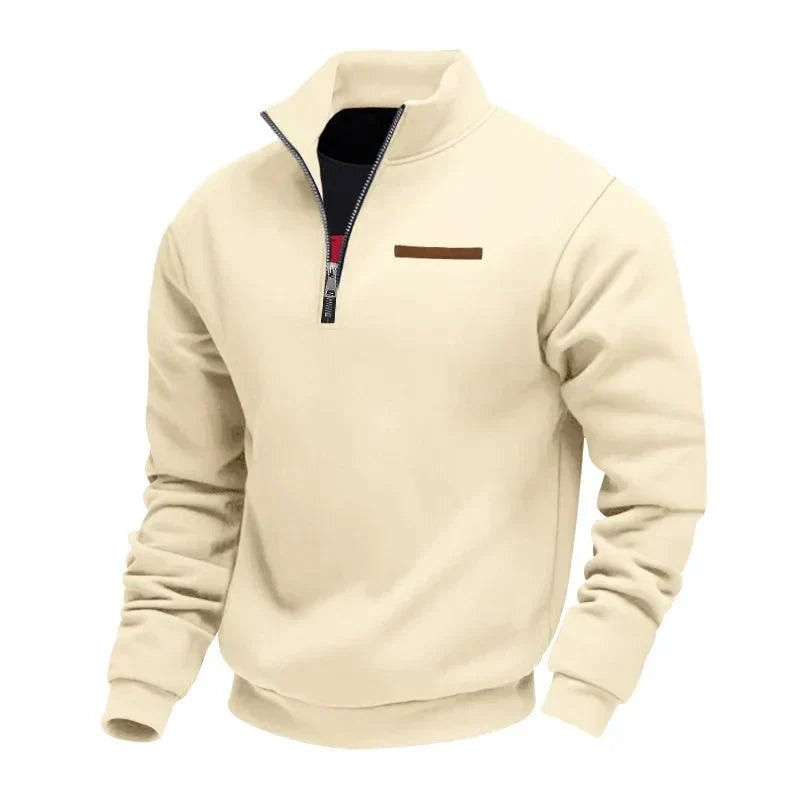 Emmett | Men's Quarter Zip Pullover Sweater with Stand Collar