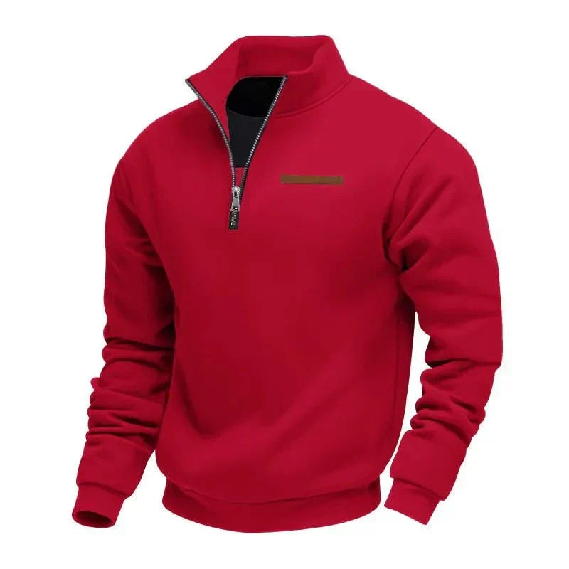 Emmett | Men's Quarter Zip Pullover Sweater with Stand Collar