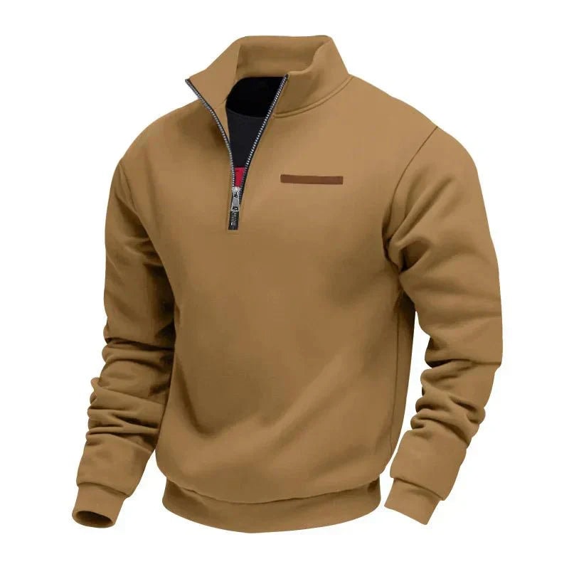 Emmett | Men's Quarter Zip Pullover Sweater with Stand Collar
