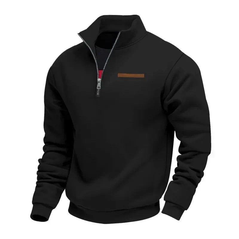 Emmett | Men's Quarter Zip Pullover Sweater with Stand Collar