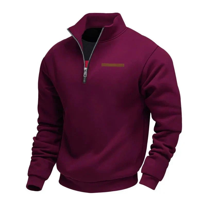 Emmett | Men's Quarter Zip Pullover Sweater with Stand Collar