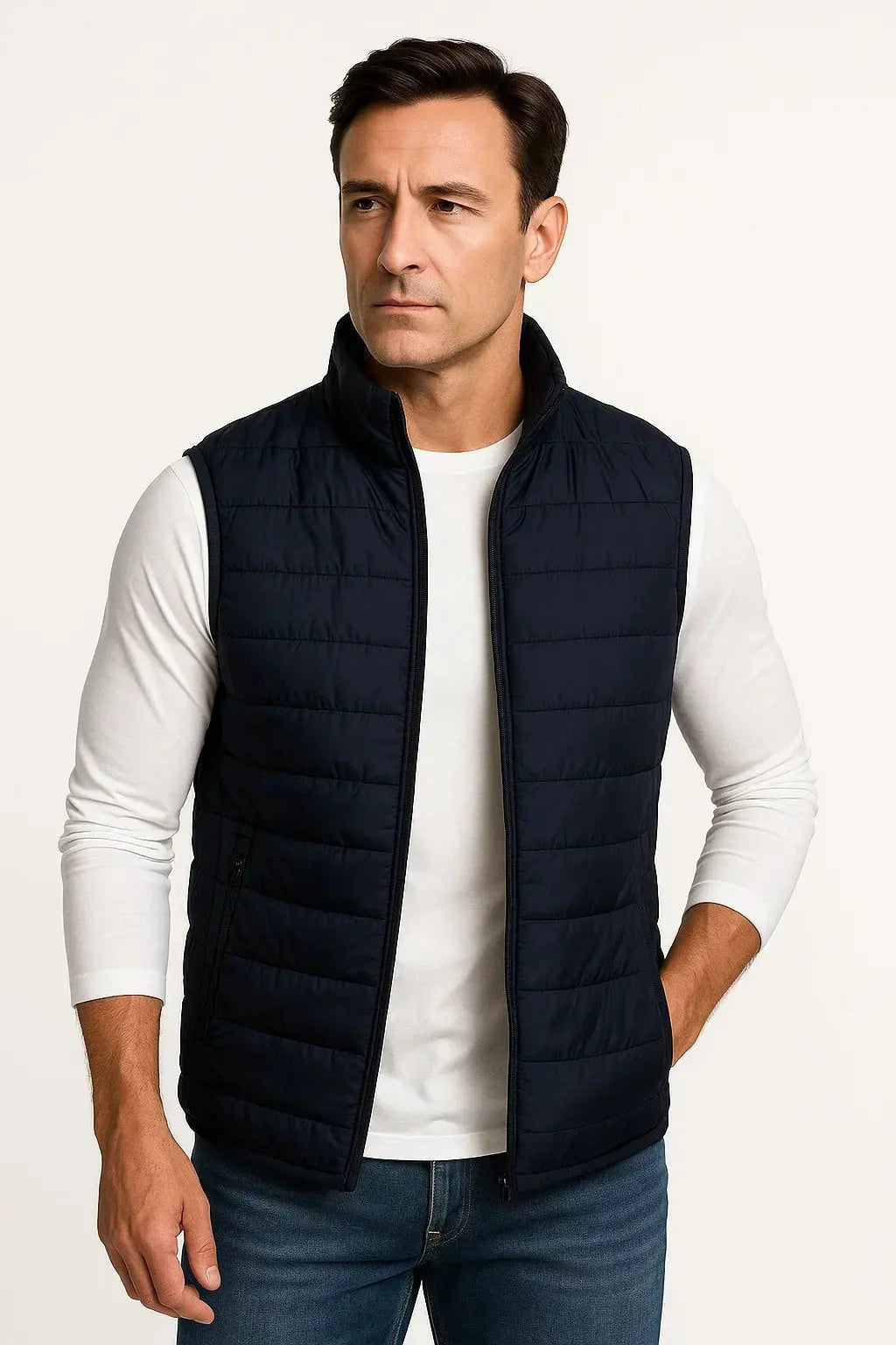 Harrington Oxford | Men's Puffer Vest Cotton-Padded Sleeveless Winter Jacket Harrington Oxford