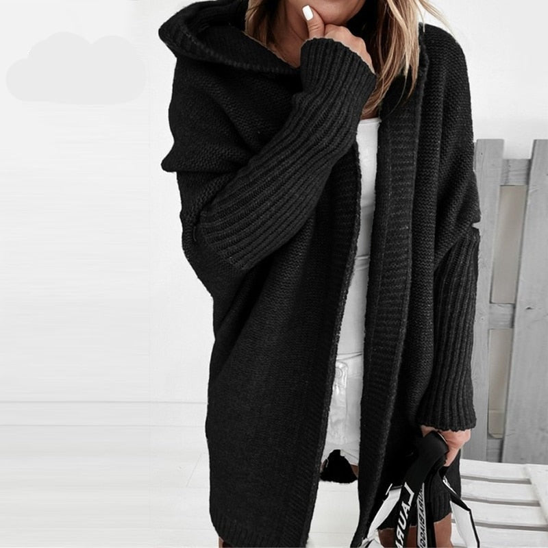 Comfortable Ladies Cardigan - Luna-Black-S-Nora Luxe