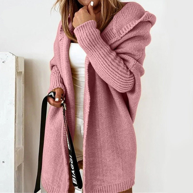 Comfortable Ladies Cardigan - Luna-Pink-S-Nora Luxe