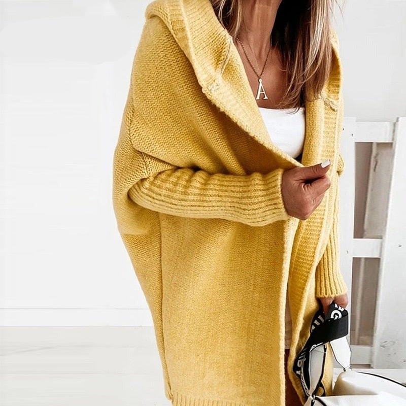 Comfortable Ladies Cardigan - Luna-Yellow-S-Nora Luxe