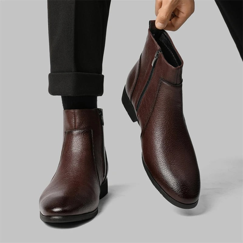 Jude | Men's Leather Zip Up Chelsea Boots
