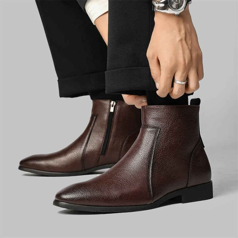 Jude | Men's Leather Zip Up Chelsea Boots