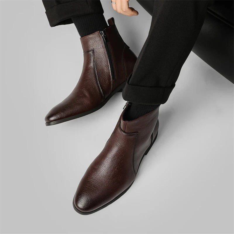 Jude | Men's Leather Zip Up Chelsea Boots