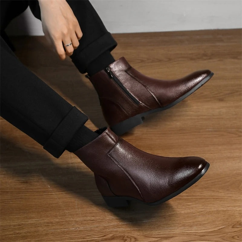 Jude | Men's Leather Zip Up Chelsea Boots