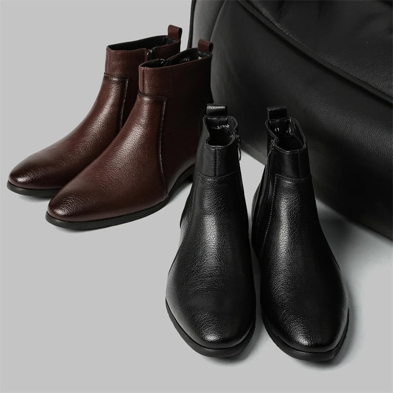 Jude | Men's Leather Zip Up Chelsea Boots