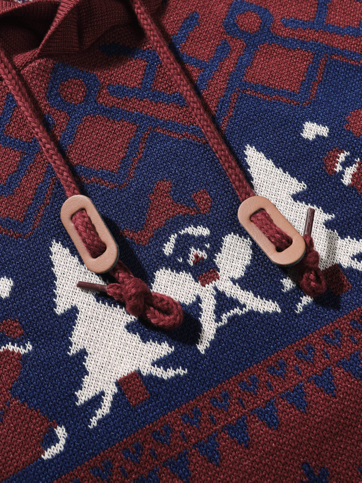 Asher | Men's Reindeer Knit Hooded Christmas Sweater