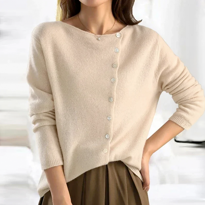 Women’s Button Front Knit Cardigan Relaxed Fit Layering Essential