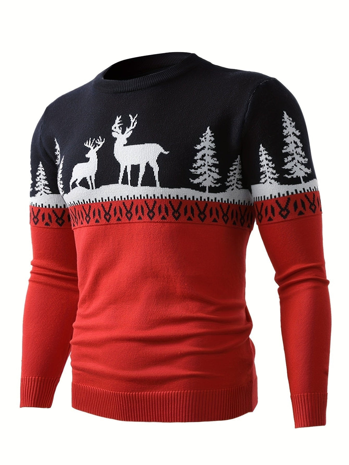Julian | Men's Reindeer Print Christmas Sweater