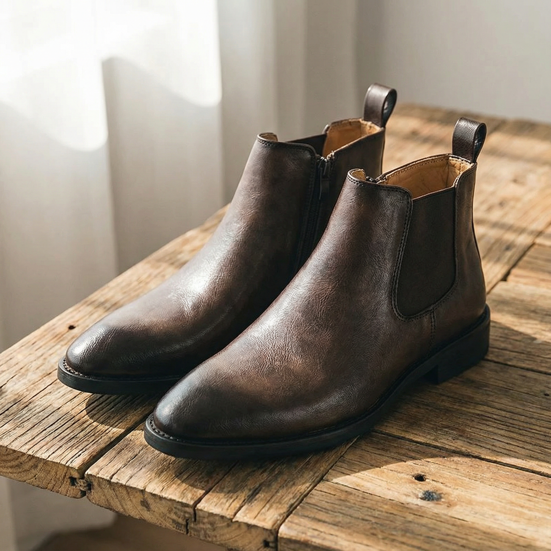 Owen | Men's Classic Faux Leather Chelsea Boots