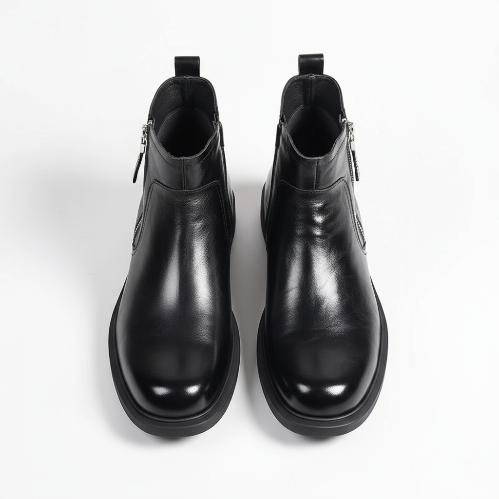 Victor | Men's Leather Zip Up Chelsea Boots