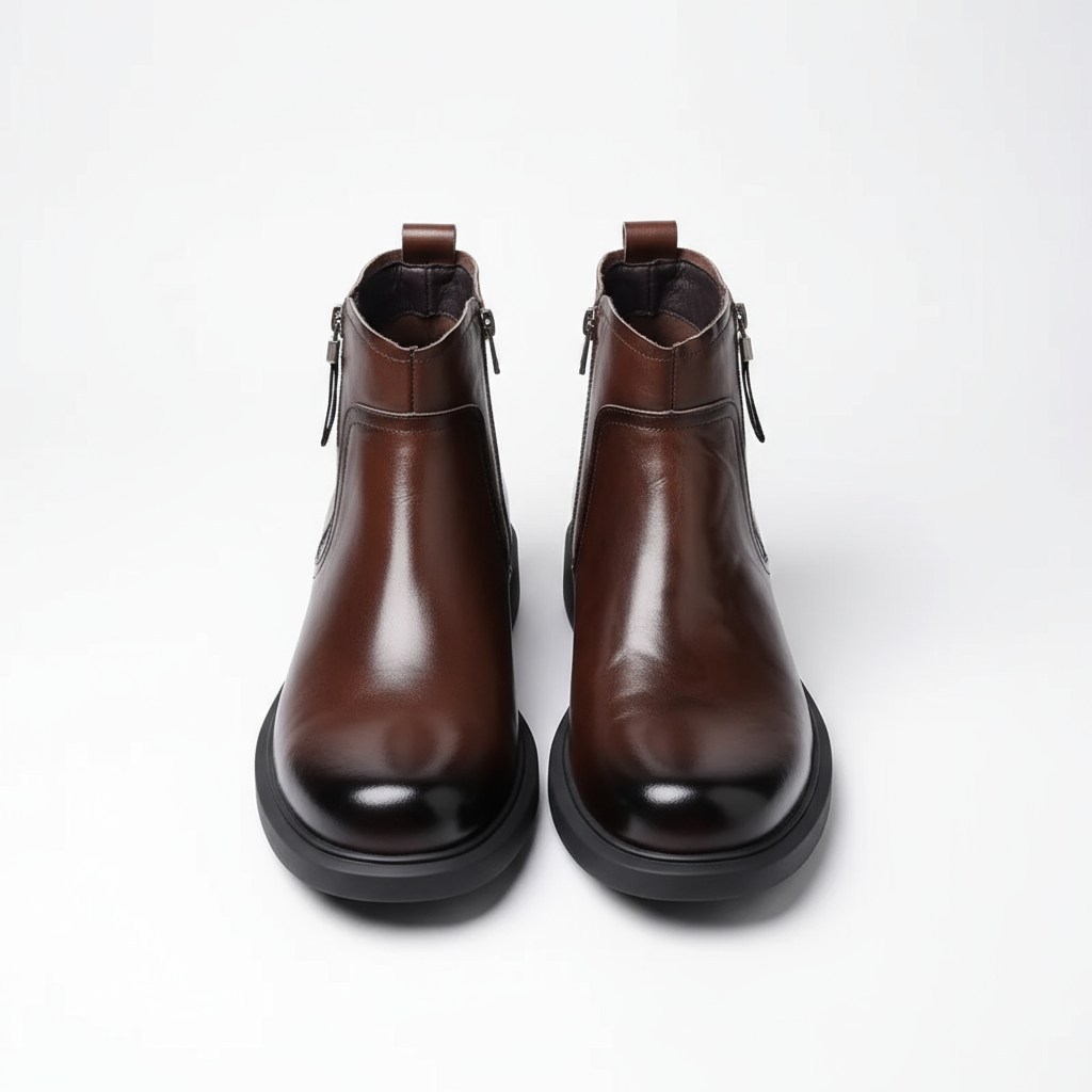 Victor | Men's Leather Zip Up Chelsea Boots