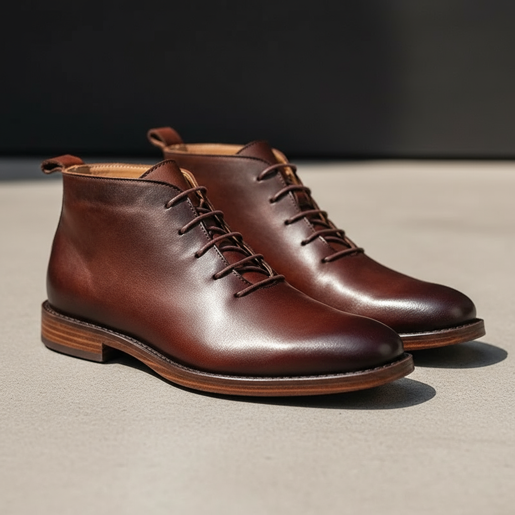 Joel | Men's Brown Leather Chukka Boots