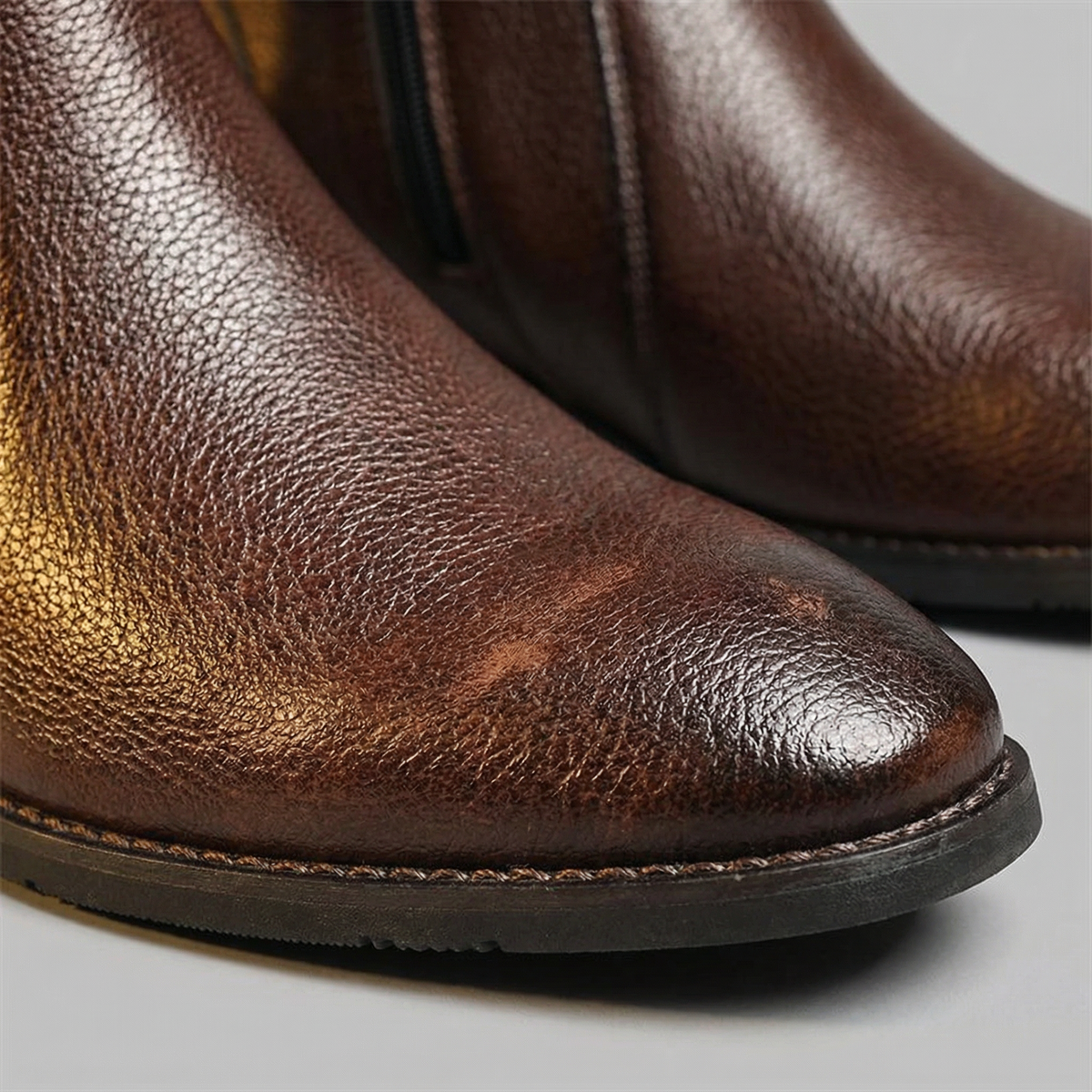 Cody | Men's Leather Chelsea Boots with Zip