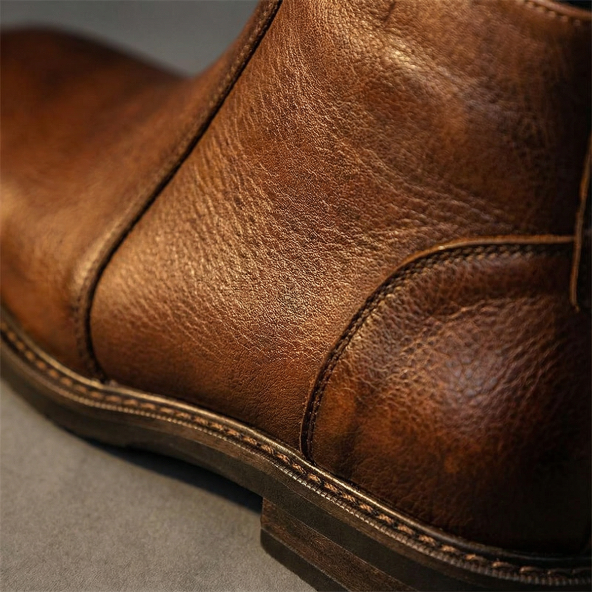 Cody | Men's Leather Chelsea Boots with Zip